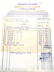 Boncuk Pazarı İyigör Ticaret - Her nevi enstitü ve makrame malzemeleri / Fatura - Efemera