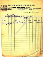 Musavver EPİRDEN Tecimevi - Fatura - Efemera