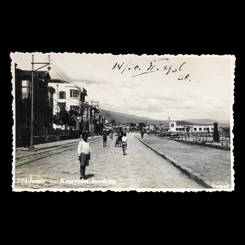İzmir Karşıyaka Kordonu 1936 - Foto Cemal / Fotokart