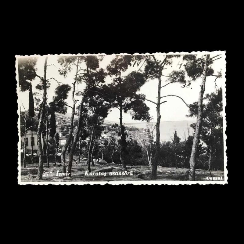 İzmir Karataş Asansörü 1936 - Foto Cemal / Fotokart
