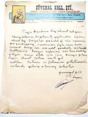 Güvenal Koll. Şti. Kereste imalatı, demir - KEŞAN  / Antetli kağıt - Efemera