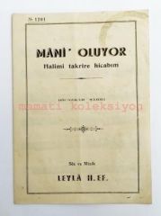 Mani oluyor - Leyla Hanımefendi  İskender Kutman musiki edevatı ve nota yayın evi