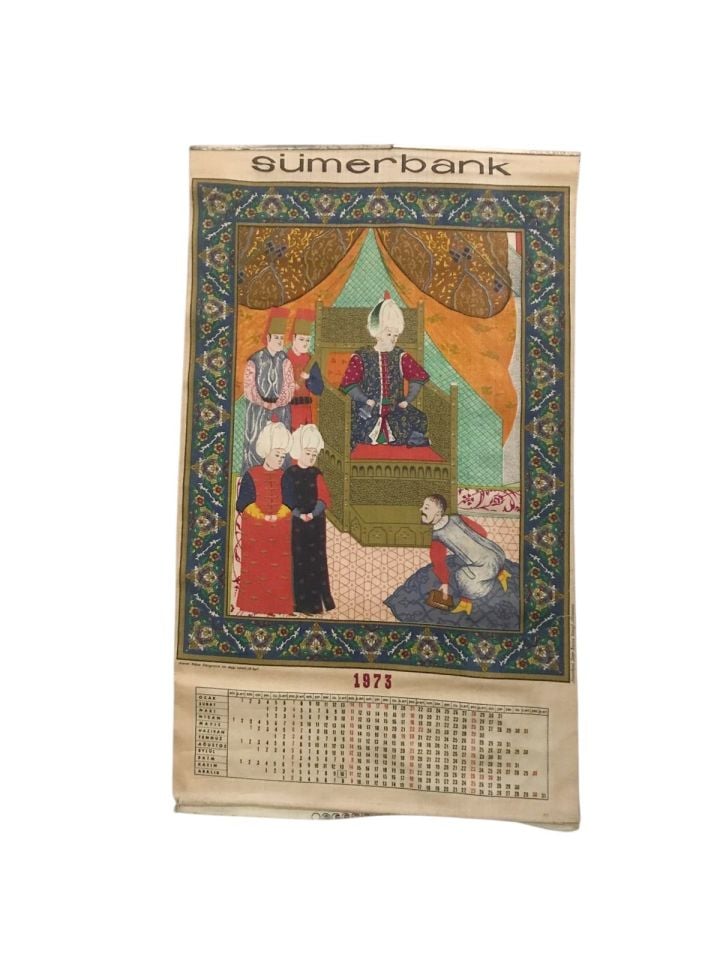 Sümerbank 1973 - Bez takvim / 42x70