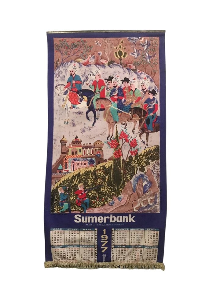 Sümerbank 1977 - Bez takvim / 40x79