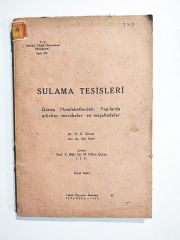 Sulama tesisleri / Kazım ÇEÇEN - Kitap