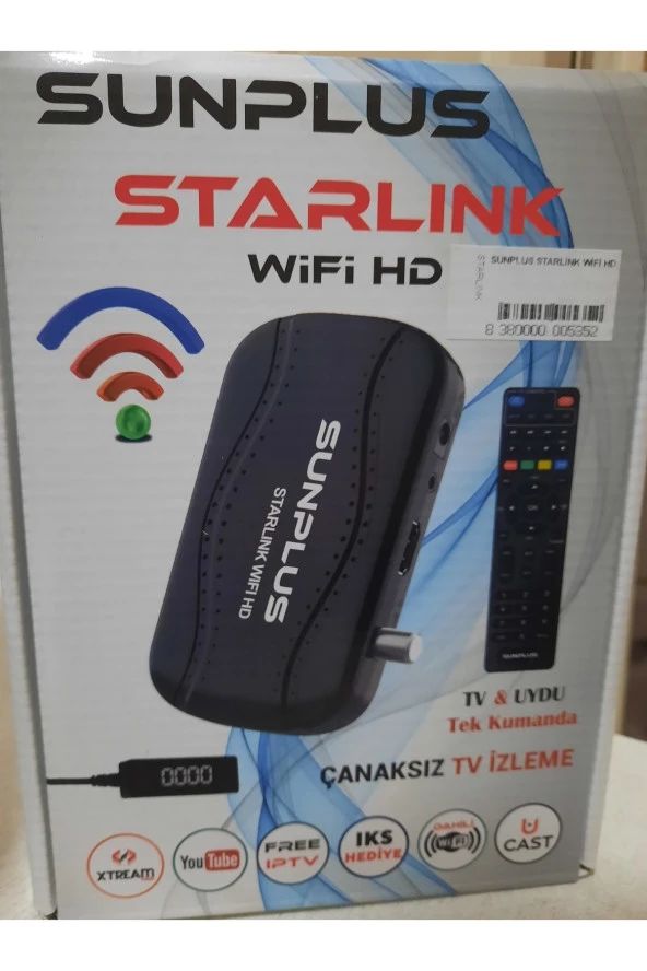 Sunplus Starlink Çanaklı-çanaksız Dahili Wi-fi Full Hd Sinema Paketli Uydu Alıcısı - Akıllı Kumanda