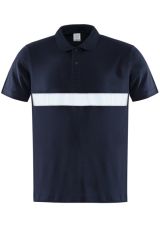 Reflektierendes T-Shirt mit Polokragen – DUNKELBLAU