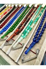 7 ADET TOZ KEHRİBAR TESBİH TEK TEK KARTON HEDİYE KUTULU