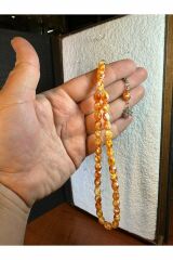 MOZAİK TOZ KEHRİBAR TESBİH SARI RENKLİ 7MMX11MM T-286
