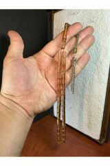 ZAR KEHRİBAR TESBİH ŞEFFAF RENK KESME KESİM 7MM X 11MM