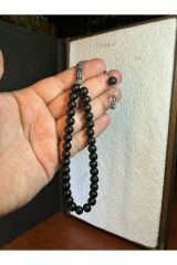 ONİKS TAŞI TESBİH KÜRE KESİM 6 MM MAT SİYAH RENKLİ T-283