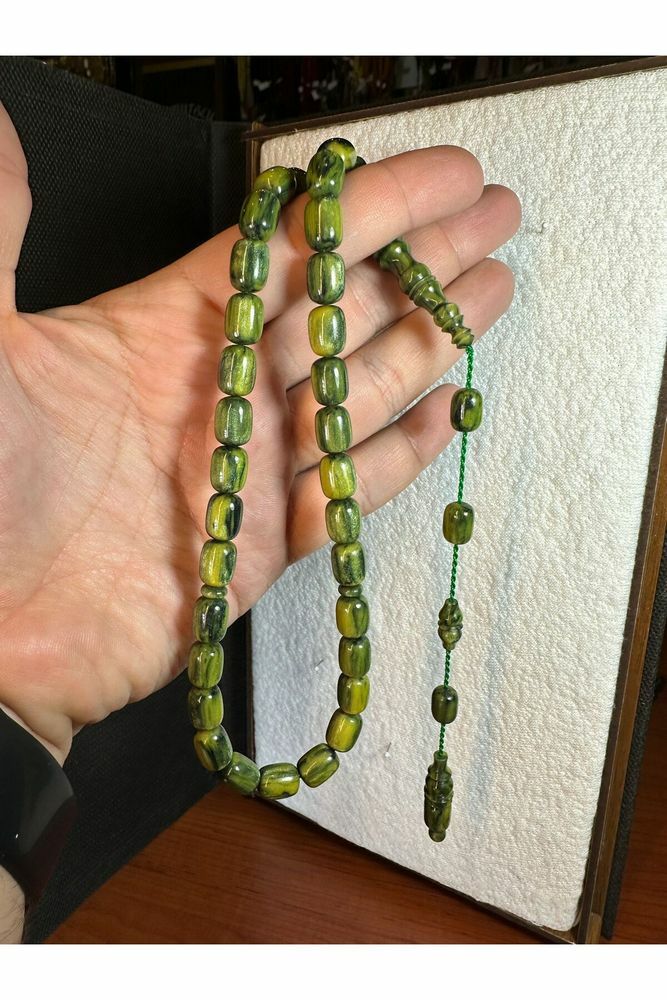 KATALİN TESBİH YEŞİL RENKLİ 7 X 11 MM KAPSÜŞ KESİM T-247