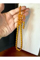 ATEŞ KEHRİBAR TESBİH BAL RENKLİ KAPSÜL KESİM T-184