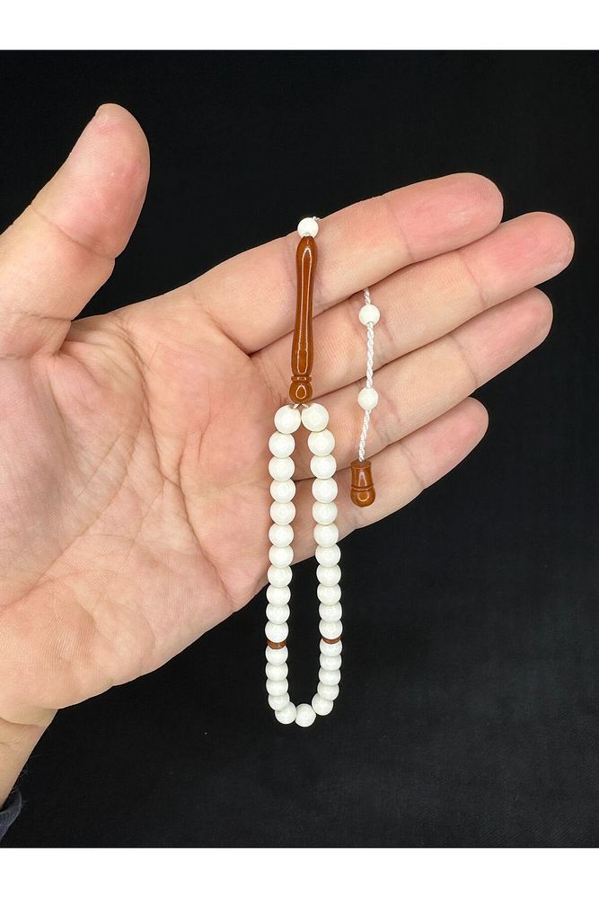 DEVE KEMİĞİ TESBİH BİLEK BOY KUKA İMAME KÜRE KESİM 7MM T-639