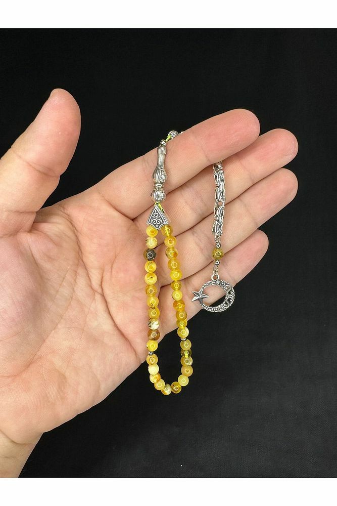 DAMLA KEHRİBAR TESBİH UKRAYNA 6 GRAM KÜRE KESİM 6MM BİLEK BOY T-640