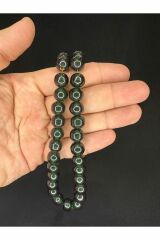 TOZ KEHRİBAR TESBİH YEŞİL RENKLİ KÜRE KESİM 11 MM T-626