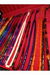 14 ADET KESME KESİM TOZ KEHRİBAR TESBİH KARIŞIK RENKLİ SİSTEMLİ 11MMX5MM ÖZEL ÖLÇÜ