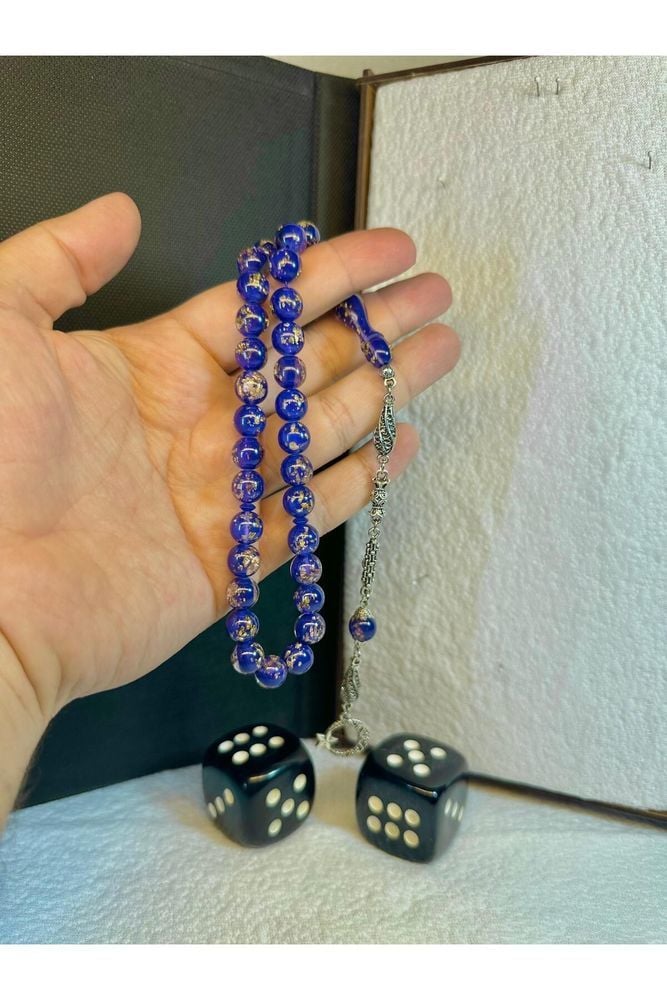 Altın Varaklı Tesbih Küre Kesim Uçak Camı T-24
