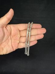 SEVGİLİYE ÖZEL HEDİYE ALPAKA ZAZA TESBİH GÜMÜŞ BENZETME BORU KESİM 10,5MMX5MM H-1671.