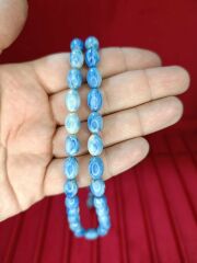 KATALİN TESBİH MAVİ BEYAZ RENK BEYZİ KESİM HALKALI İMAME 11,5MMX8MM T-810