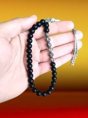 RAMAZAN İSMİNE ÖZEL TESBİH KİŞİSELLEŞTİRİLEBİLİR HEDİYE KÜRE KESİM MAT SİYAH TESPİH İ-1034