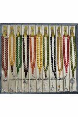9 ADET SIKMA - ÇUBUK KEHRİBAR TESBİH KARIŞIK RENK/MODEL T-451-7