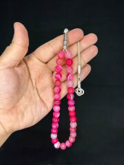 PEMBE AKİK TAŞI DOĞALTAŞ TESBİH KÜRE KESİM T-490
