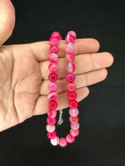PEMBE AKİK TAŞI DOĞALTAŞ TESBİH KÜRE KESİM T-490
