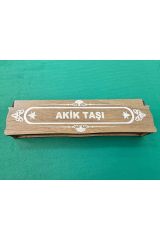 AKİK TAŞI 33'LÜ TESBİH AHŞAP KUTU SEVGİLİYE BABAYA HEDİYE