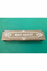 MAVİ HAVLİT TAŞI 33'LÜ TESBİH VE AHŞAP KUTU SEVGİLİYE BABAYA HEDİYE