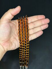 4 ADET BAL RENGİ SIKMA ÇUBUK KEHRİBAR TESBİH KAPSÜL KESİM T-501-4