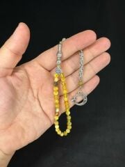 DAMLA KEHRİBAR TESBİH UKRAYNA 6 GRAM KÜRE KESİM 6MM BİLEK BOY T-640