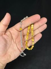 DAMLA KEHRİBAR TESBİH UKRAYNA 6 GRAM KÜRE KESİM 6MM BİLEK BOY T-640