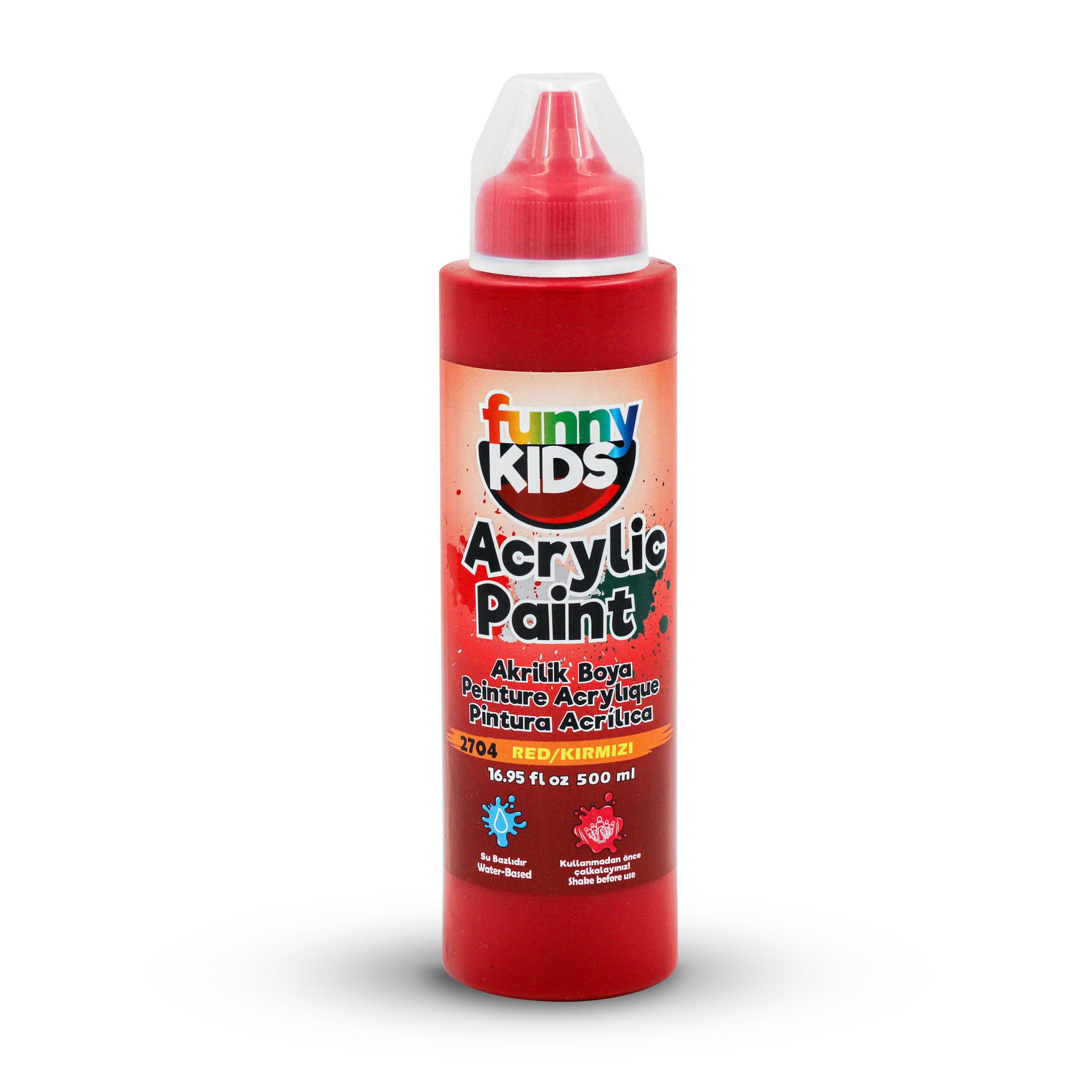 FUNNY KIDS AKRİLİK BOYA 500 CC 2704 KIRMIZI