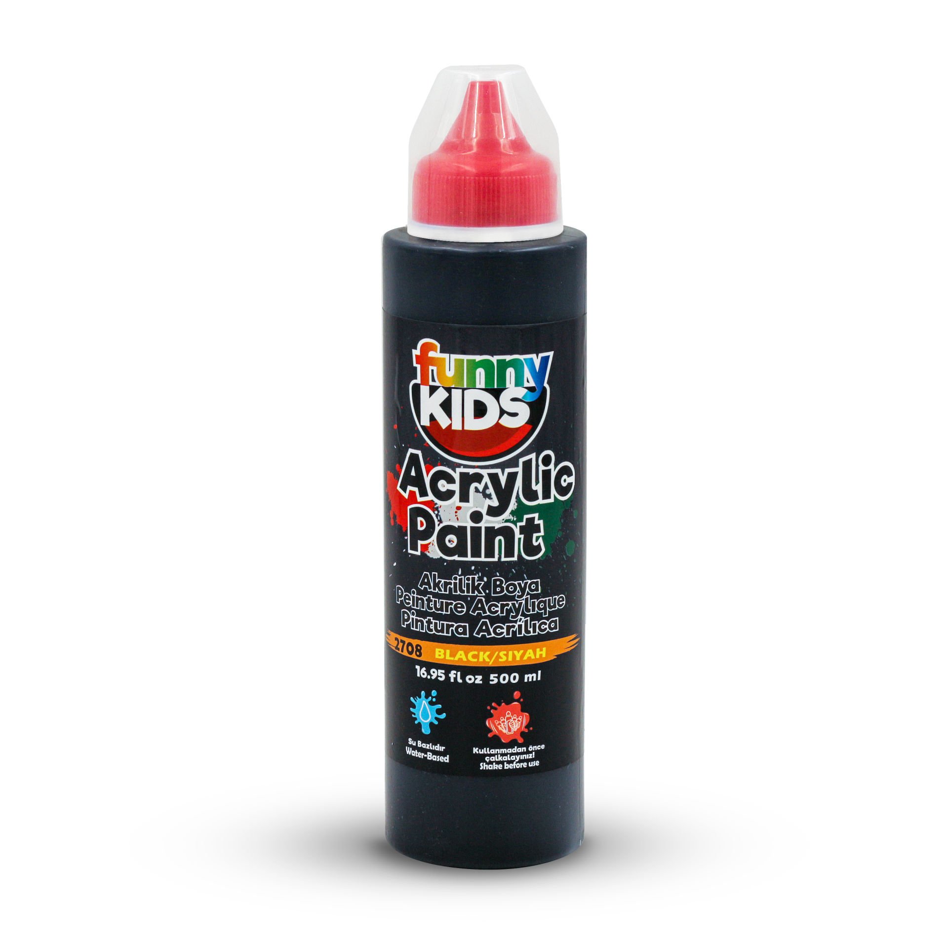 FUNNY KIDS AKRİLİK BOYA 500 CC 2708 SİYAH