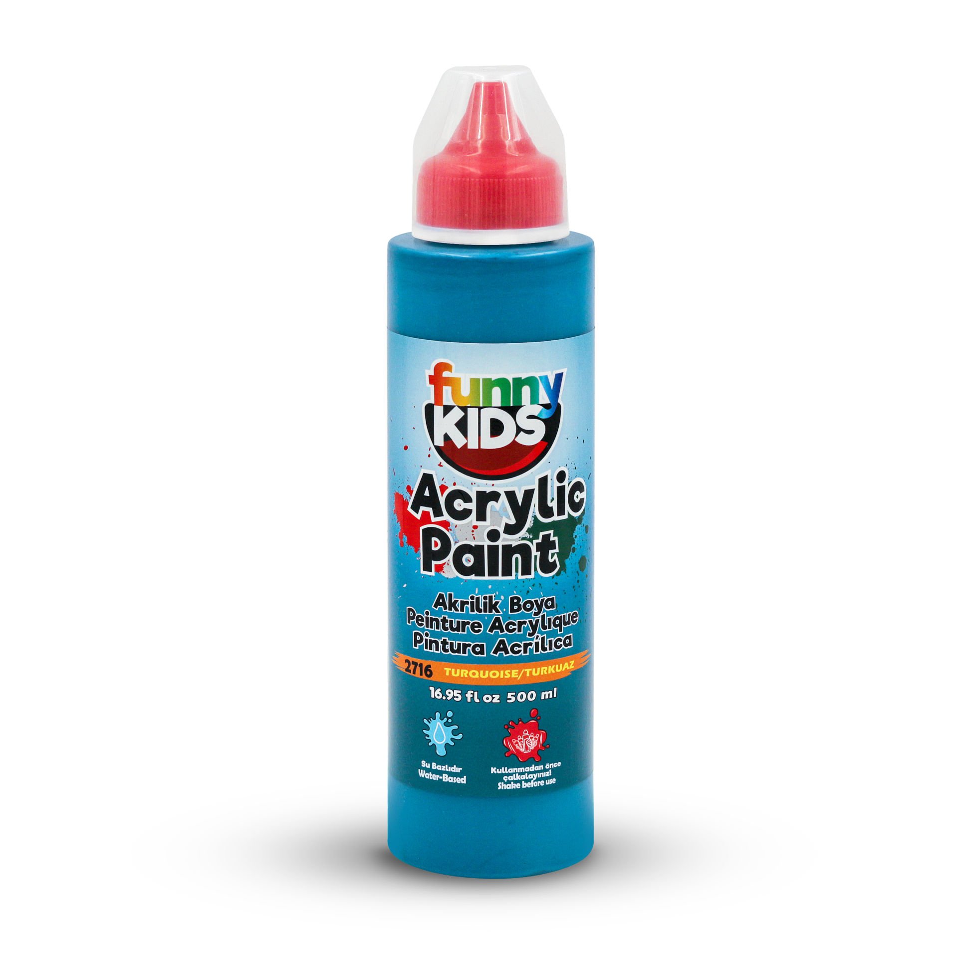 FUNNY KIDS AKRİLİK BOYA 500 CC 2716 TURKUAZ