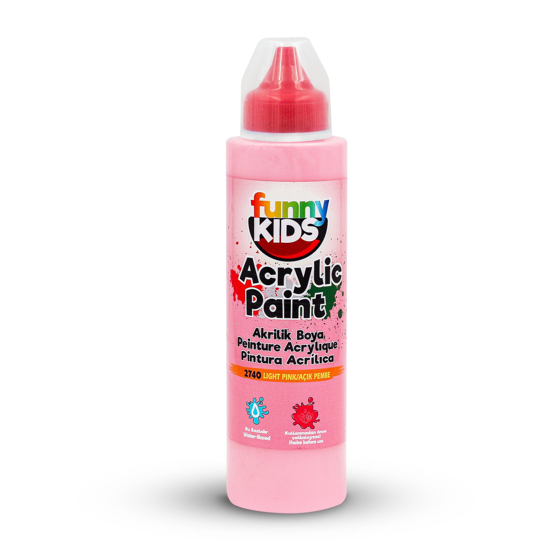FUNNY KIDS AKRİLİK BOYA 500 CC 2740 AÇIK PEMBE