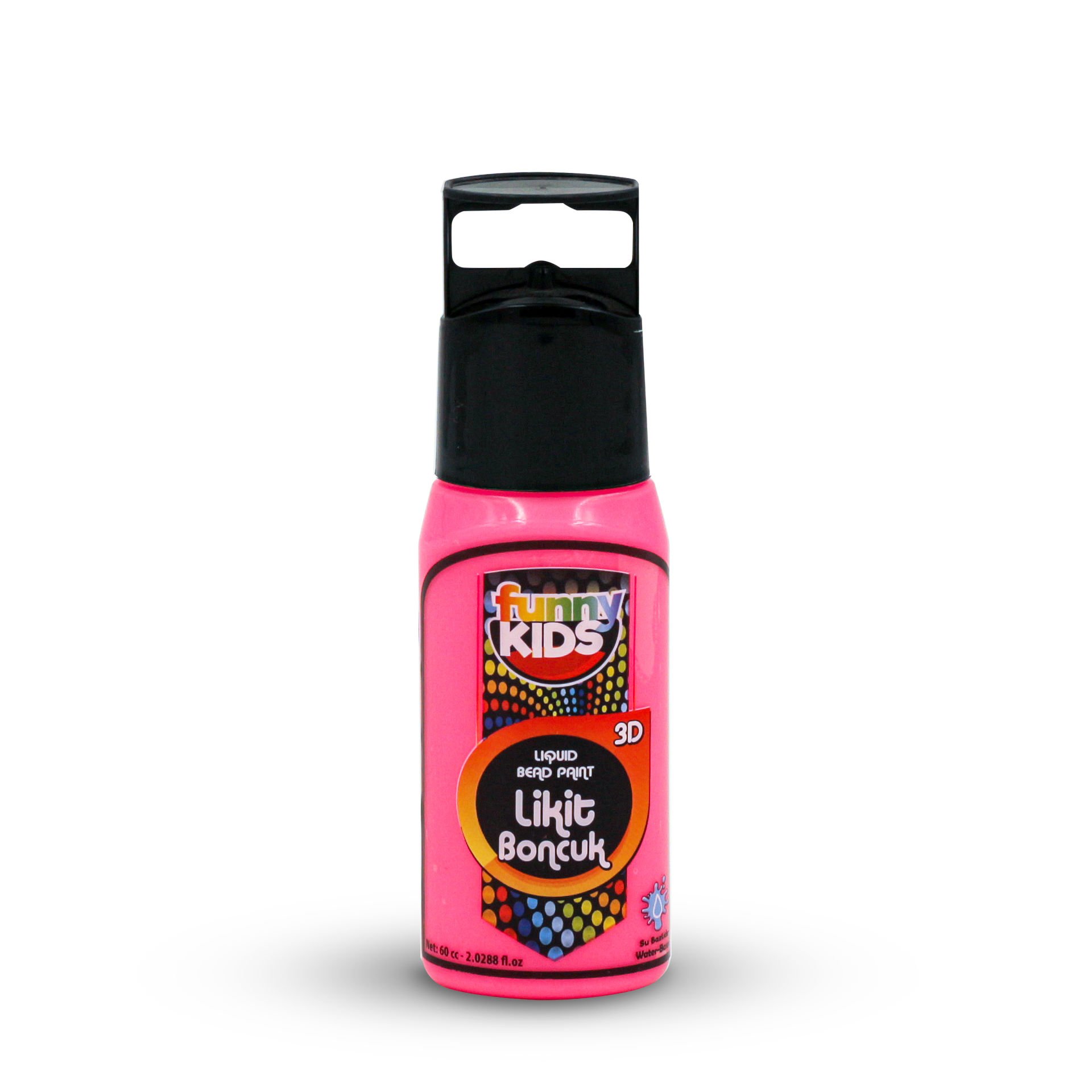 FUNNY KIDS BOYUTLU BONCUK LİKİT 60 CC NEON PEMBE 2526
