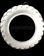 Mini bombeli çerçeve ham polyester obje 