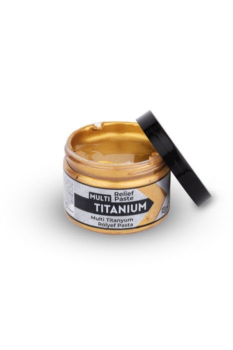 TİTANYUM RÖLYEF PASTA ANTİK ALTIN