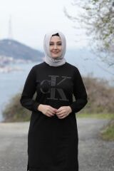 Taş Baskı Sweatshirt Tunik