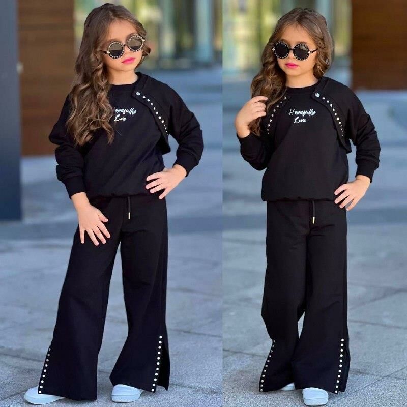 Kız Çocuk 3 Parça Alt Üst Takım 6430 s