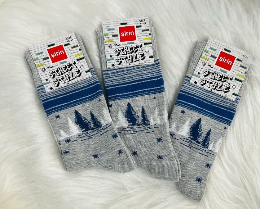 Şirin Unisex 3'lü (3 ADET) Street Style Pamuklu Çorap 7205
