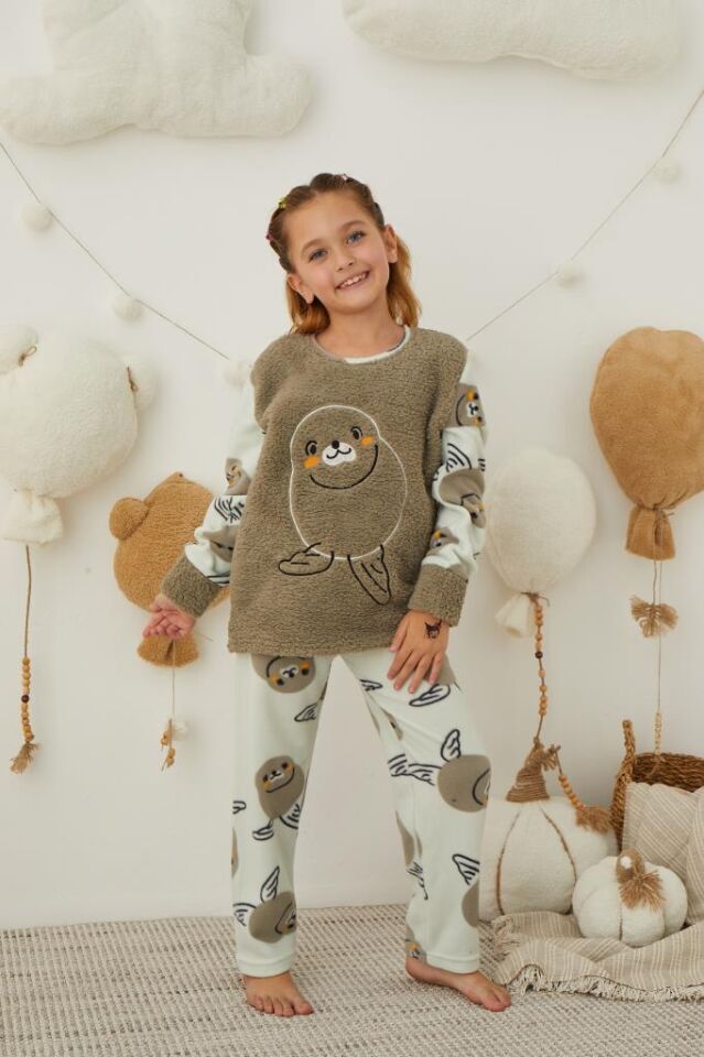 Kız Çocuk Welsoft Polar Pijama Takımı 42233