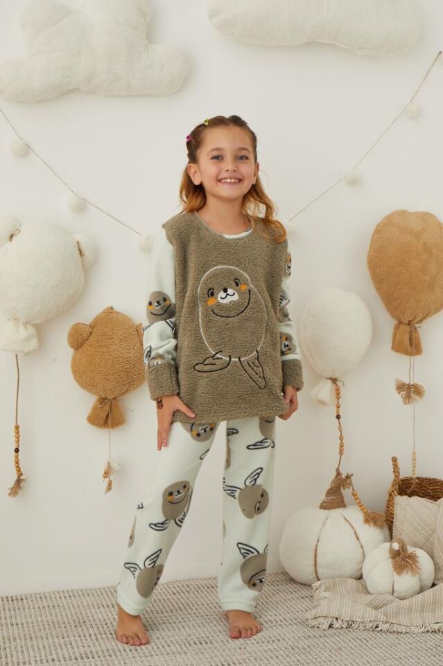 Kız Çocuk Welsoft Polar Pijama Takımı 42233