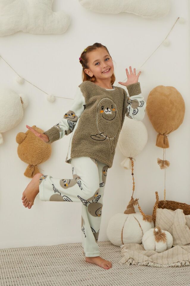 Kız Çocuk Welsoft Polar Pijama Takımı 42233