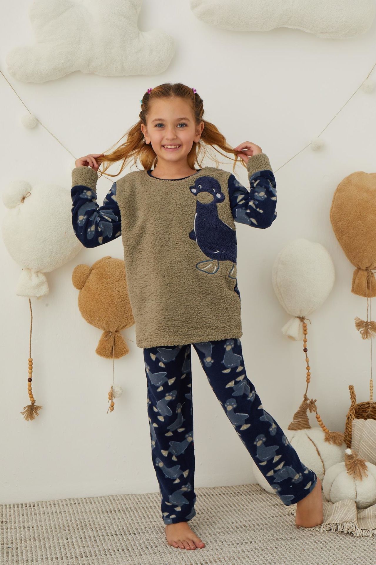 Kız Çocuk Welsoft Polar Pijama Takımı 42236
