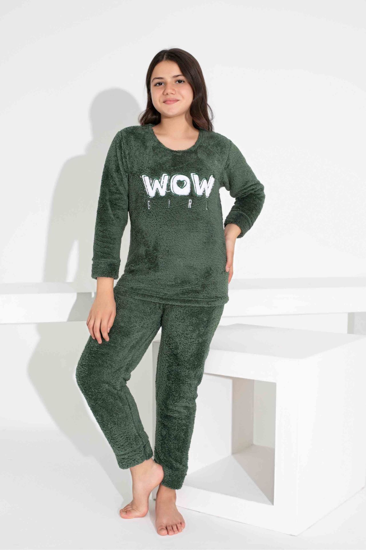 Kız Çocuk Sıcak Tutan Polar Pijama Takımı 2829YBB