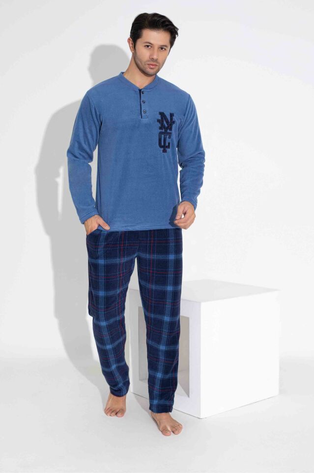 Erkek Polar Pijama Takımı Kışlık Erkek Pijama Takım Erkek Polar Takım 5214M
