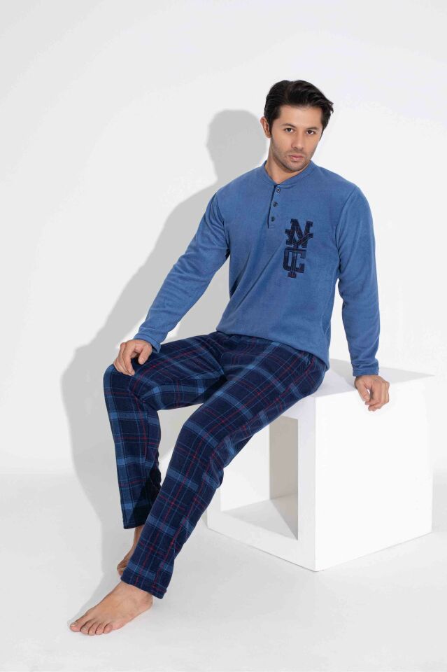 Erkek Polar Pijama Takımı Kışlık Erkek Pijama Takım Erkek Polar Takım 5214M